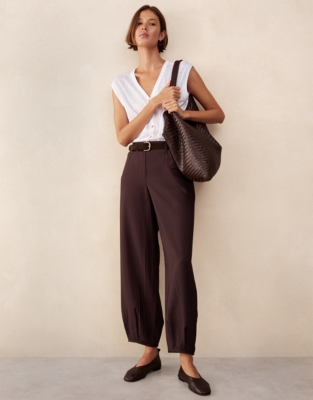 Fluid Trousers With Darted Cuff | the White Company