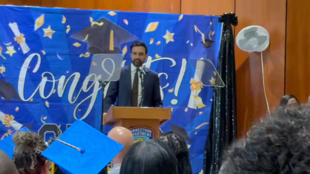 NYC Mayor Zohran Mamdani assures the Rikers Island graduating class of 2026 that ‘there will always be a place for you in NYC’: “If today is proof of anything, it is that you have the power to move your life forward, even when everything feels like it is pulling you backwards.” NYC Mayor Zohran Mamdani assures the Rikers Island graduating class of 2026 that ‘there will always be a place for you in NYC’: “If today is proof of anything, it is that you have the power to move your life forward, even when everything feels like it is pulling you backwards.”