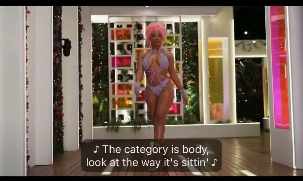 Megan Thee Stallion in tonights episode of Love Island USA