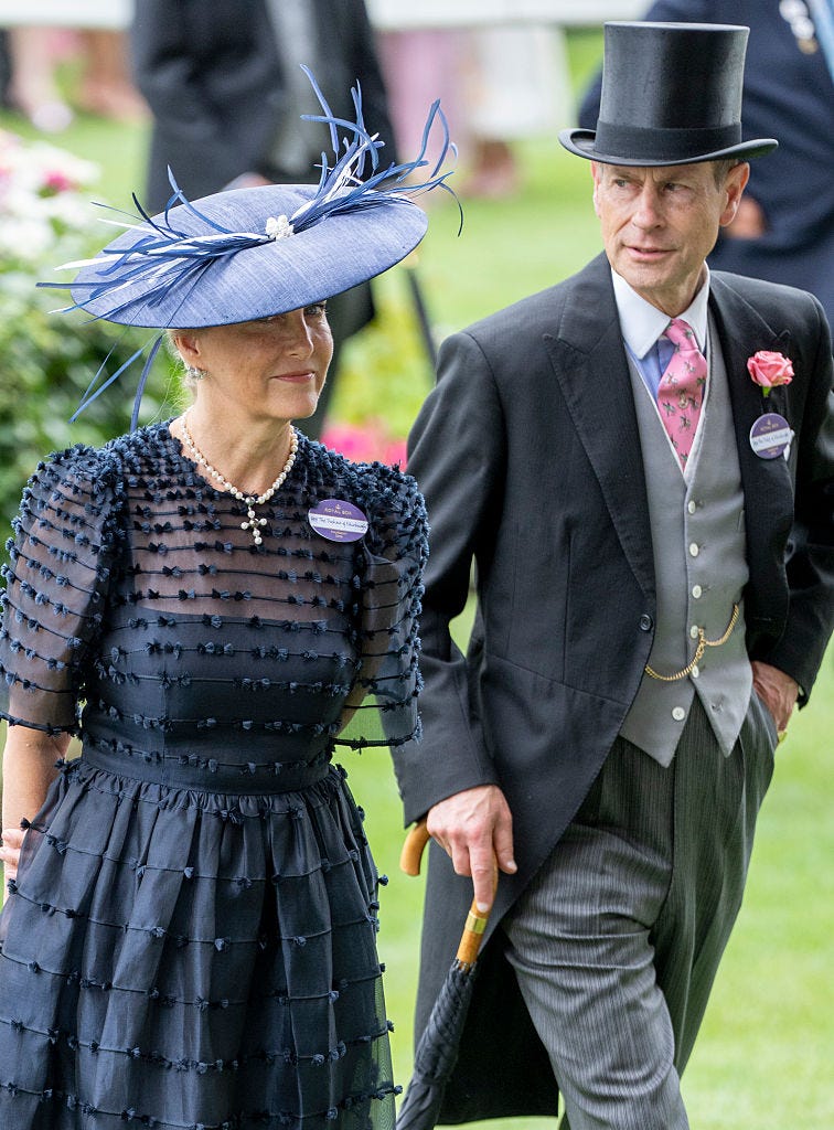 ascot, england june 18 prince edward, duke of edinburgh and sophie, duchess of edinburgh on day three of royal ascot 2026 at ascot racecourse on june 18, 2026 in ascot, england photo by mark cuthbertuk press via getty images
