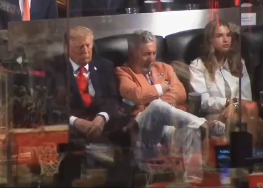President Trump is asleep during Game 3 at Madison Square Gardens
