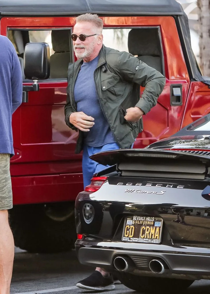 Schwarzenegger, who lives in upmarket Brentwood, is often spotted driving his gas guzzlers around LA. GC Images