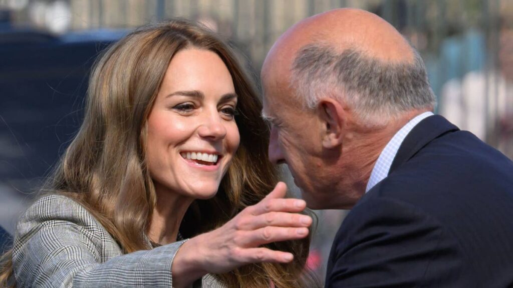 Kate Middleton nearly headbutted in 'embarrassing moment' as she greets Prince George's godfather