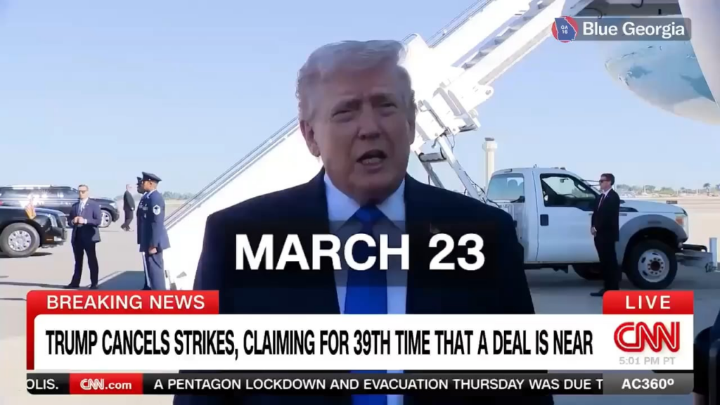 CNN montage of all the times Trump announced deals with Iran. Anderson Cooper: Today marks 39 times that he has said something like that.