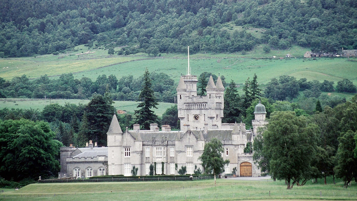 Aerial view of Balmoral Castle and grounds in Scotland