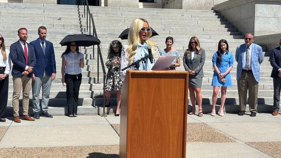 Paris Hilton arrived in Utah on Monday in support of two families who filed lawsuits alleging medical neglect and malpractice at the same troubled teens facility she was at in her youth. (Photo: Anneka Johns, KUTV)