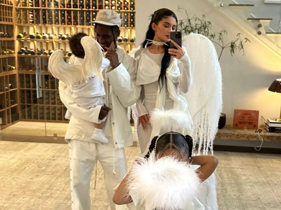 Travis Scott and Kylie Jenner with their kids, Stormi and AireCredit: Kylie Jenner Instagram