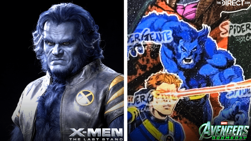 Kelsey Grammer as Beast in X-Men: The Last Stand compared to the new design.