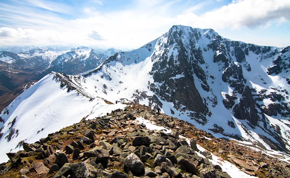 Ben Nevis mountain summit in the Scottish Highlands
