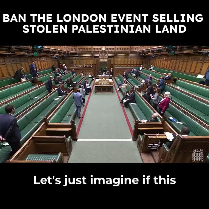 Labour MP, Richard Burgon, calls on the UK government to ban the ‘Great Israeli Real Estate Event’ which will involve the sale of land stolen from Palestinians in illegal Israeli settlements.