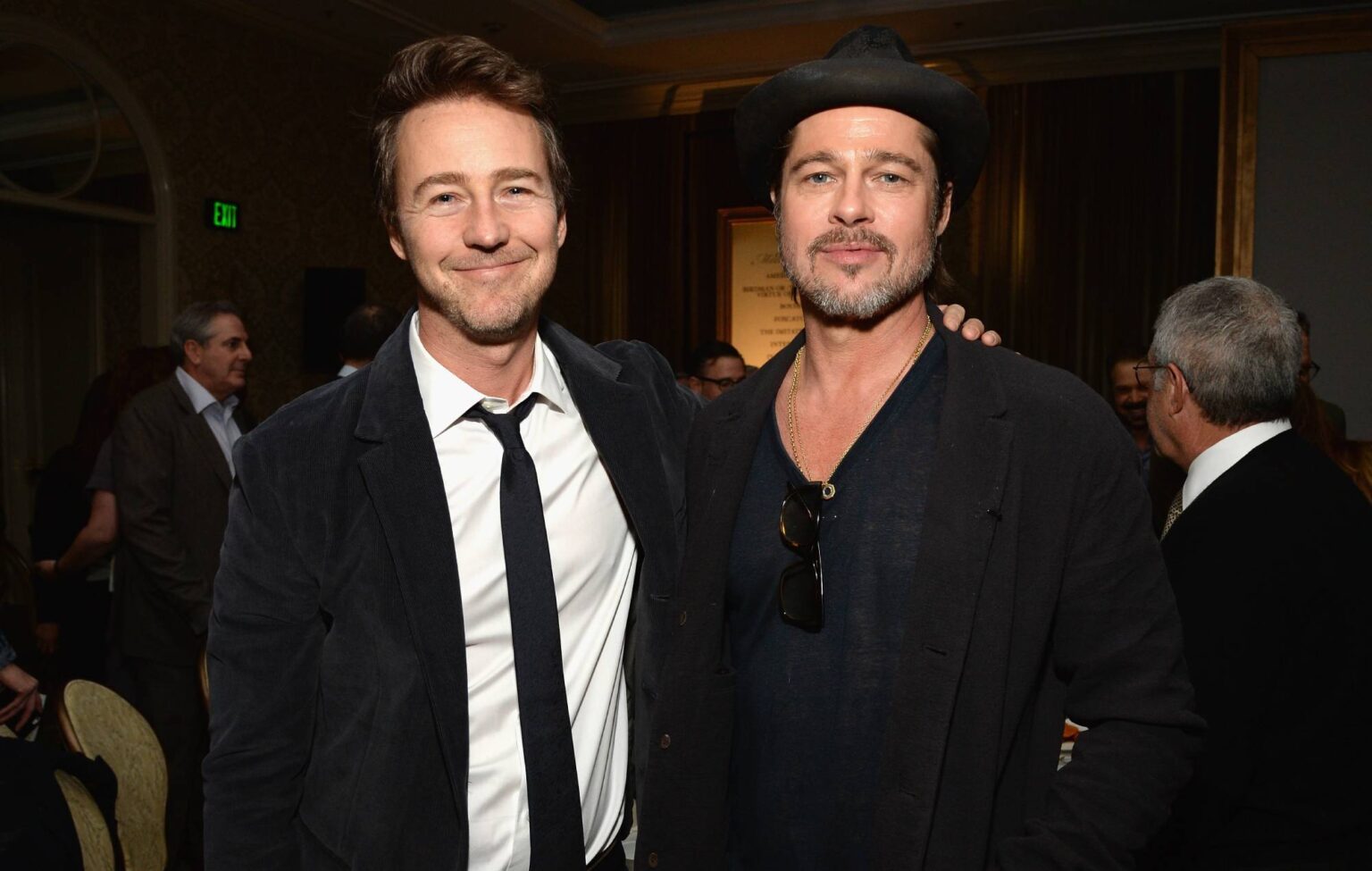 Edward Norton hung out with Brad Pitt at the USA vs Turkey World Cup match and everyone's making the same joke