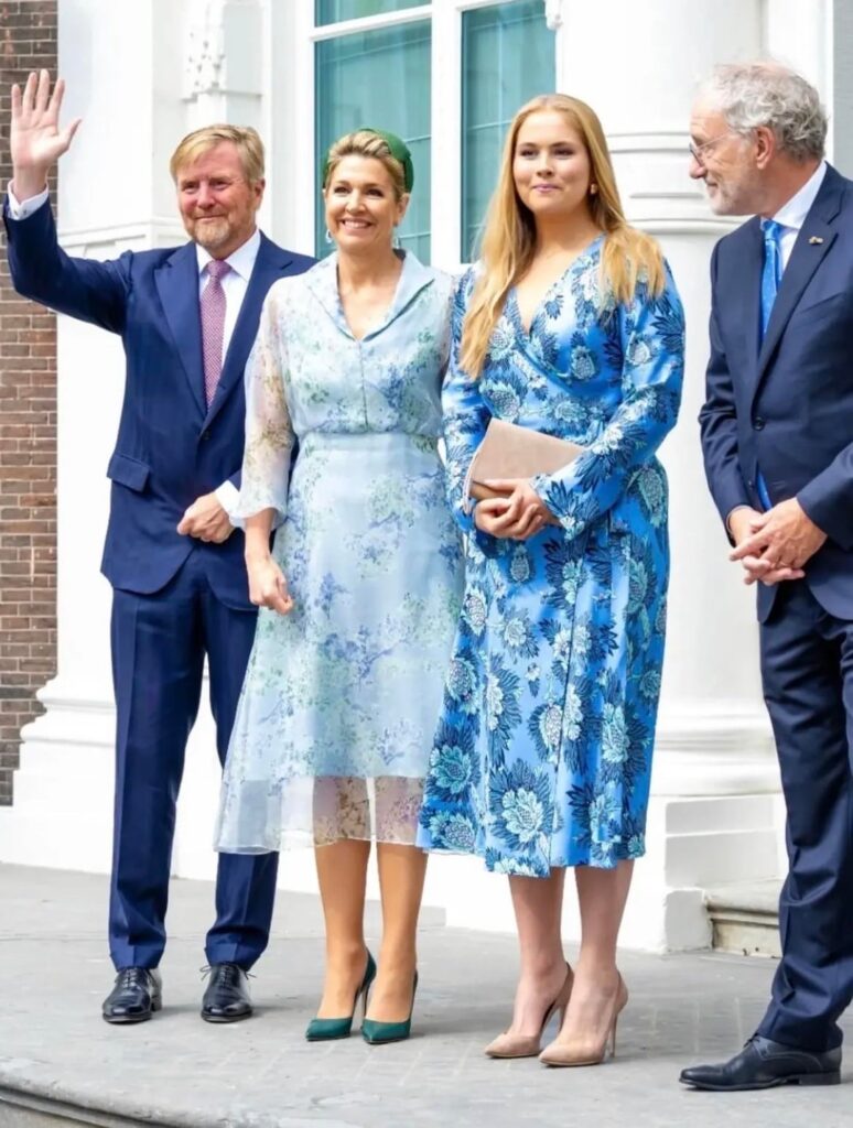 King Willem-Alexander, Queen Maxima and Princess Amalia attend the extraordinary meeting of the Raad van State