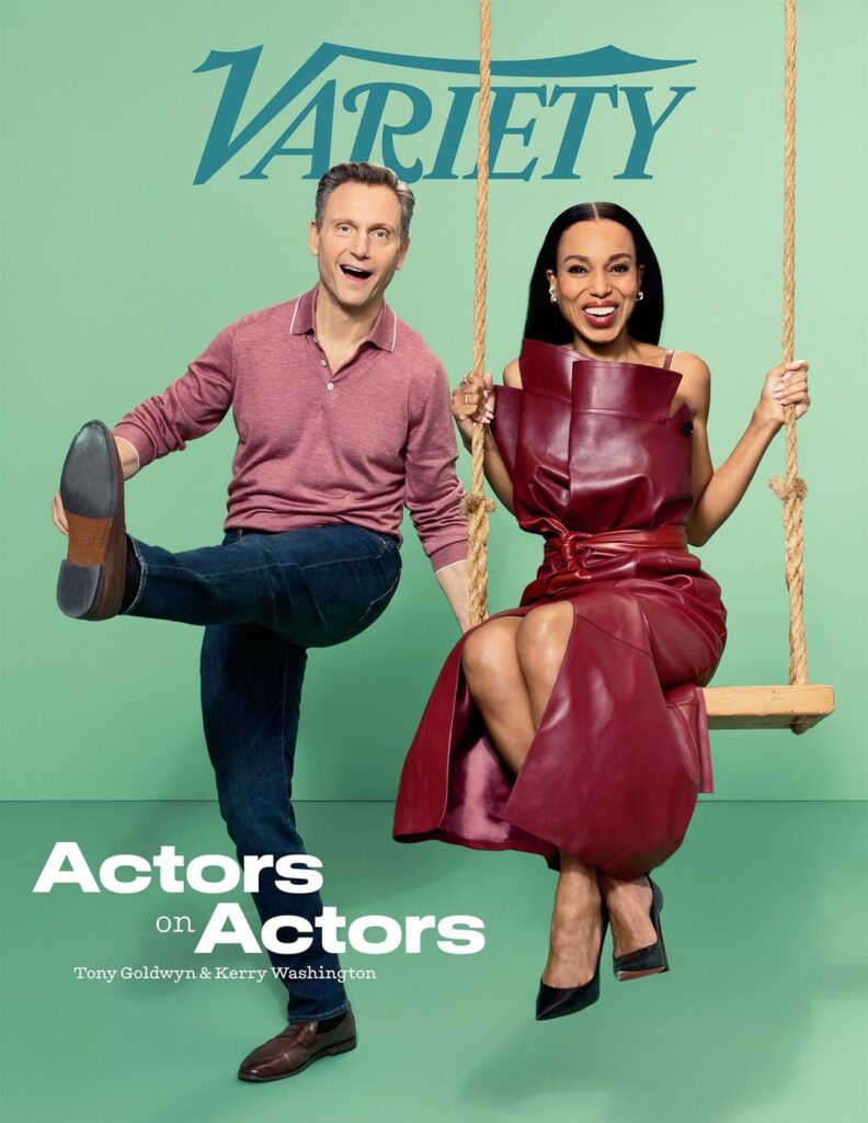 Tony Goldwyn & Kerry Washington for Variety’s Actors on Actors Issue. Photographed by Mary Ellen Matthews.