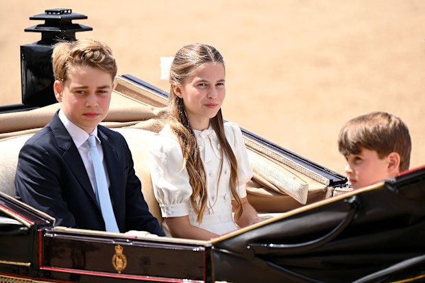 Prince George of Wales, Princess Charlotte of Wales and Prince Louis of Wales during Trooping The Colour