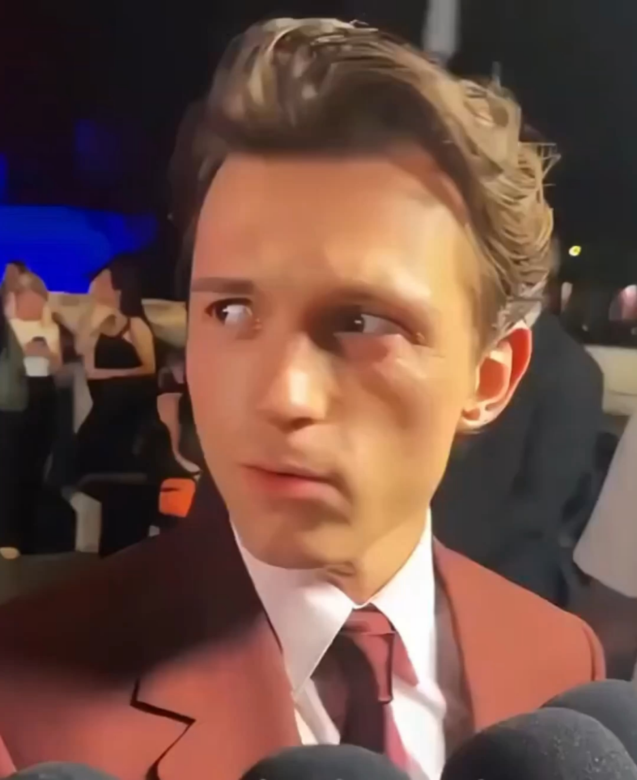 Tom Holland interrupting Zendaya by calling her by her middle name to ask about a gelato place during the Rome press tour for Spider-Man: Brand New Day