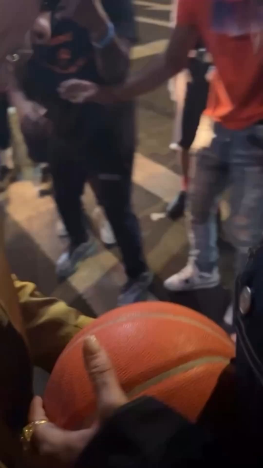 Rihanna and Rocky on the streets of NYC after the Knicks win last night