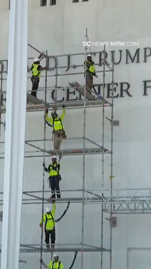 Donald Trump’s name is being removed from the Kennedy Center today
