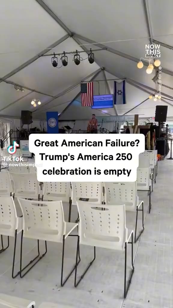 Trump's America's 250th birthday party looks pretty empty...