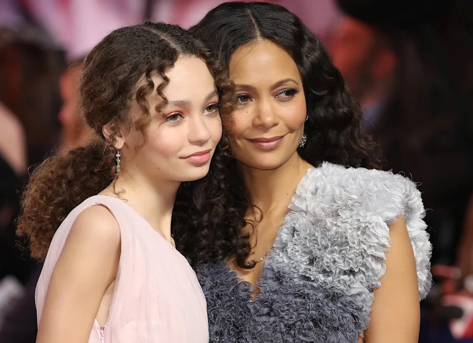 Nico Parker and Thandie Newton attend the 'Dumbo' European premiere at The Curzon Mayfair on March 21, 2019 in London, England.