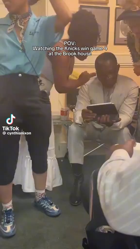 Cynthia Nixon posted behind the scenes footage of ‘The Gilded Age’ cast reacting to the Knicks game 4 win