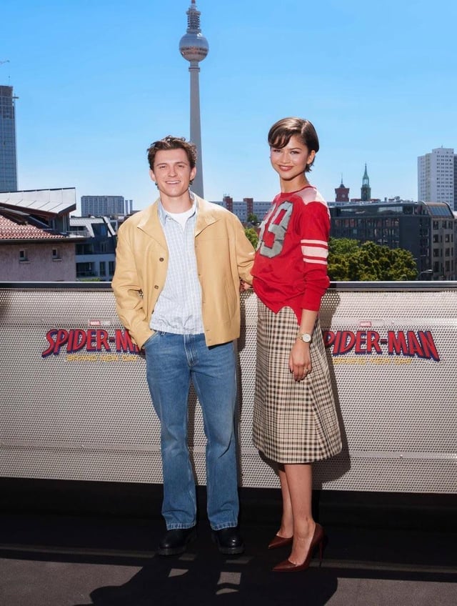 Tom Holland and Zendaya photographed at the ‘Spider-Man: Brand New Day’ Photocall in Berlin.