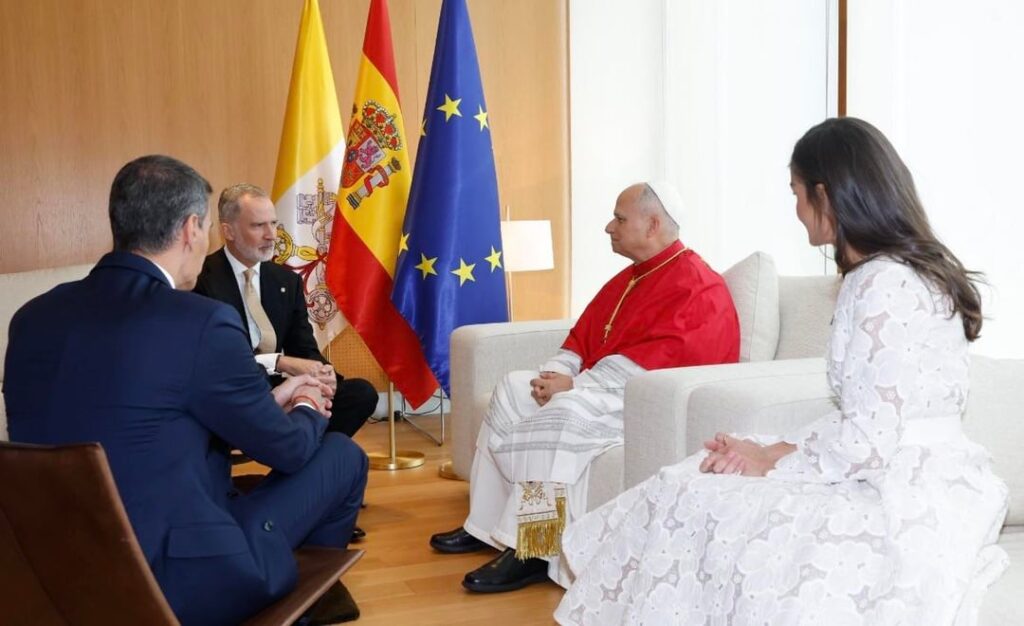 The Spanish Royal Family during Pope Leo XIV’s visit to Spain