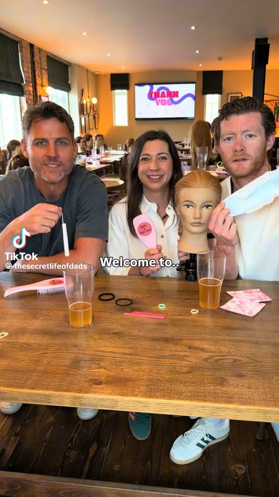 The viral ‘Pints & Ponytails’ event that teachers fathers how to do their daughters' hair now hosts ‘Periods & Ponytails’ events: “Periods shouldn't be a mom topic, they're a parenting topic.”