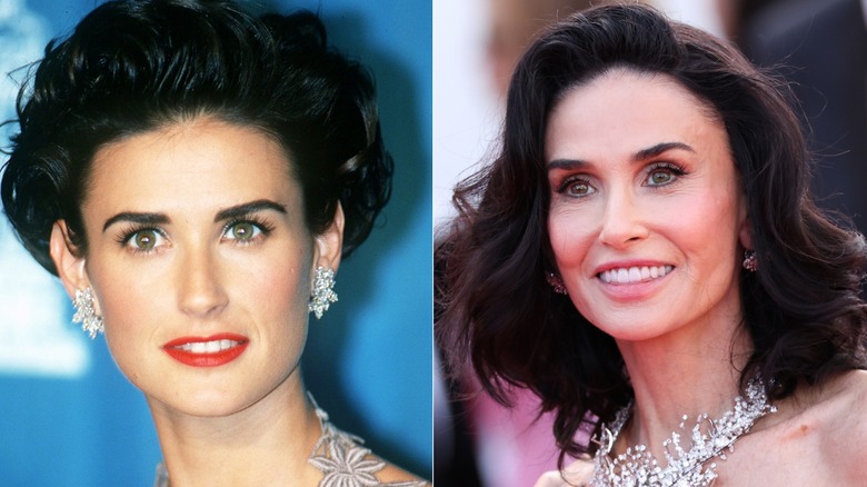 Side-by-side photos of Demi Moore from 1995 and 2026
