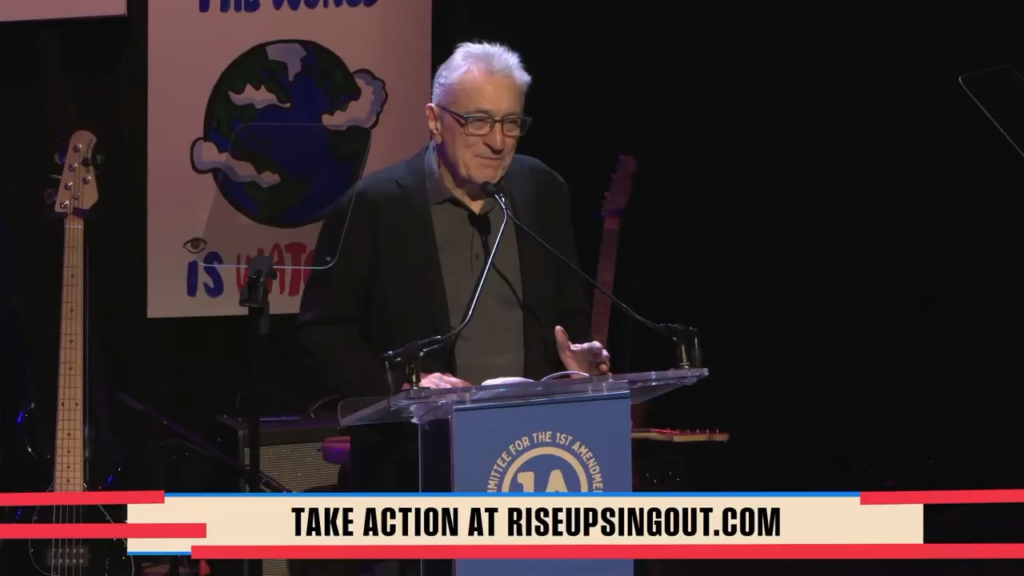 Robert De Niro: “Loving our country is starting to sound like an abused spouse saying they love their abuser. I can’t love a country that starts stupid and inhumane wars, killing thousands of innocents and indirectly causing the deaths and suffering of millions more.”