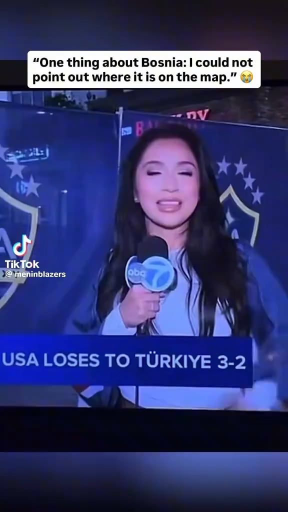 ABC reporter Abigail Velez faces backlash for her World Cup reporting “One thing about Bosnia: I could not point out where it is on the map. I don't know the first thing about Bosnia, and I don't wanna know, because Team USA is back and better than ever."
