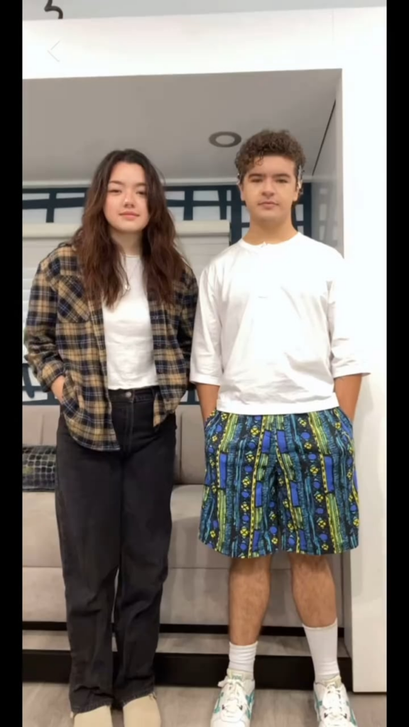 Elizabeth Yu shares TikTok with Gaten Matarazzo on set supporting each other's shows ('Avatar: The Last Airbender' and 'Stranger Things')