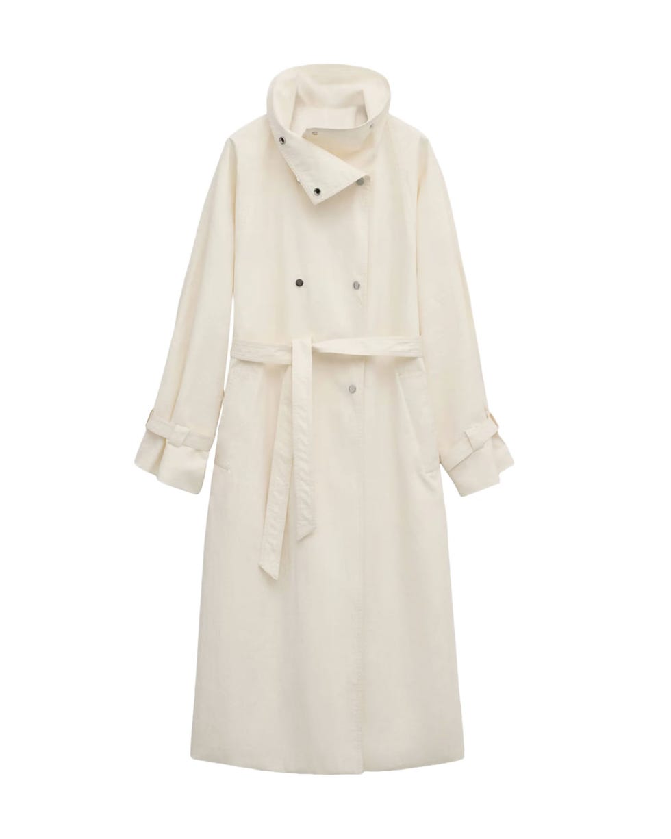 Funnel Neck Oversize Trench Coat