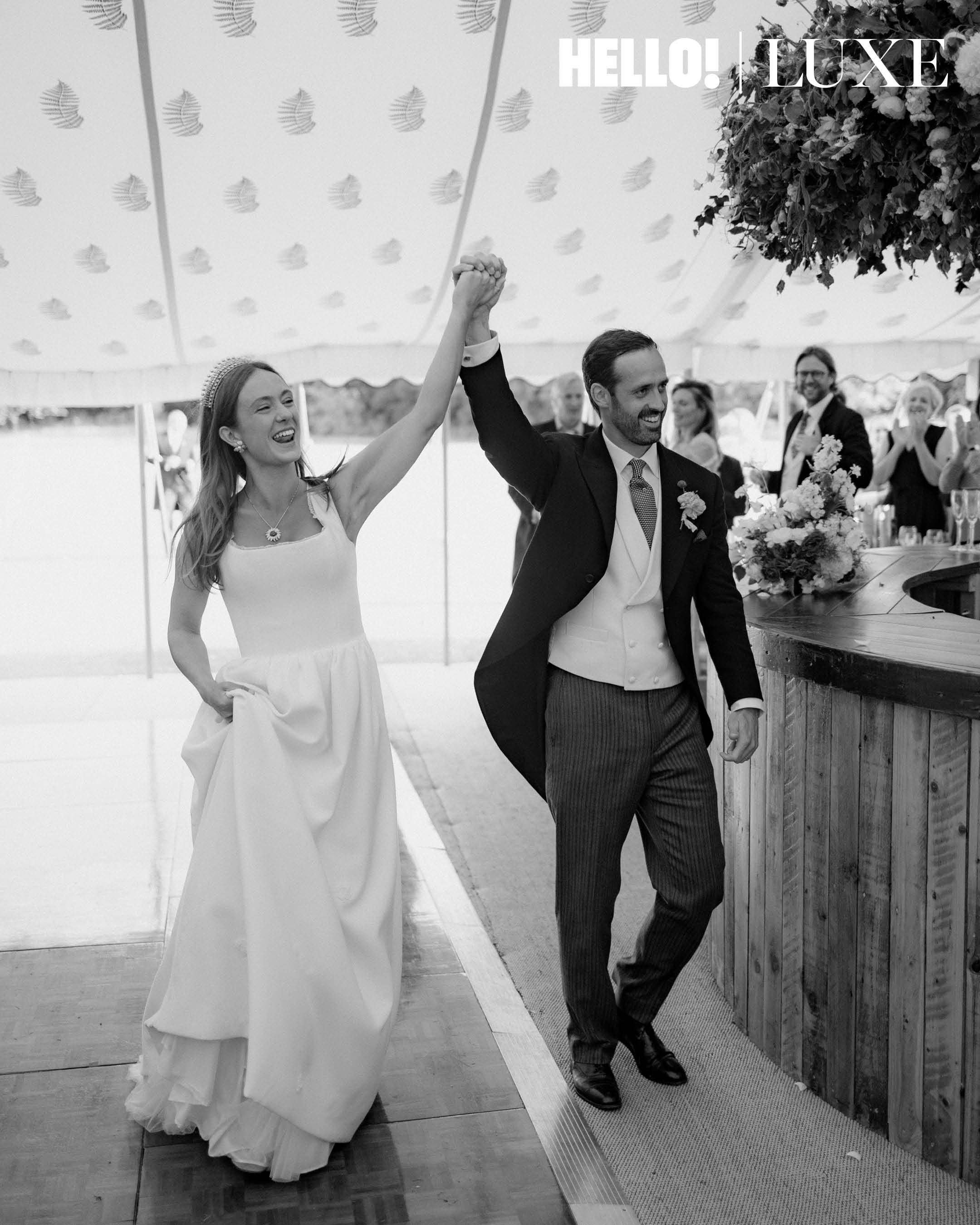 The couple seen arriving at the reception