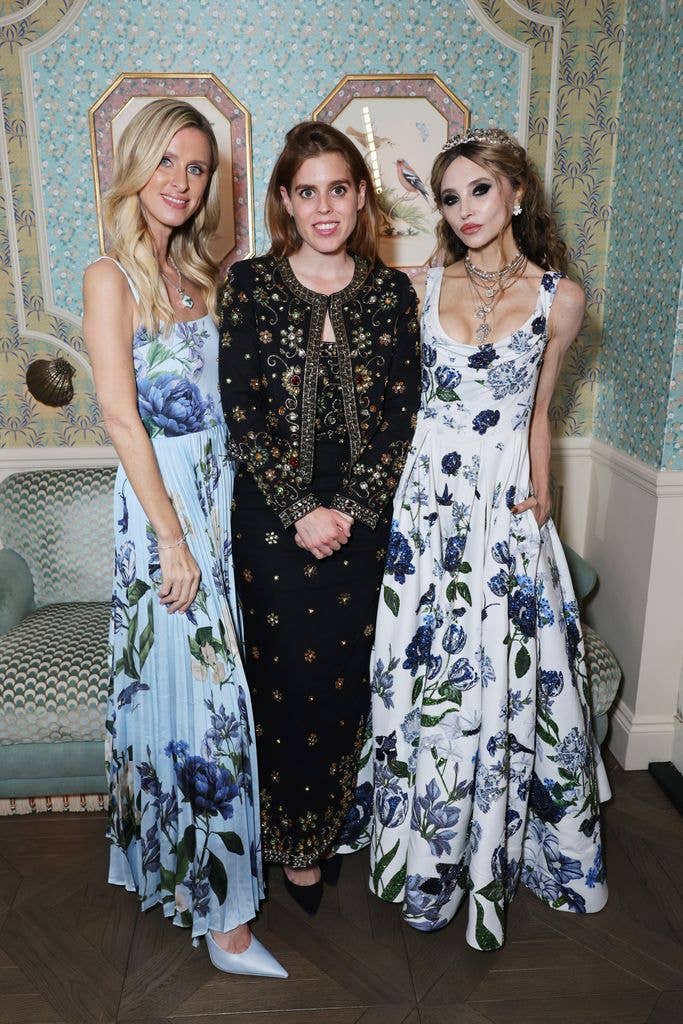 Nicky Hilton Rothschild, Princess Beatrice of York and Stacey Bendet attend the ALICE + OLIVIA in-store event with Nicky Hilton and Stacey Bendet on June 4, 2026 in London, England