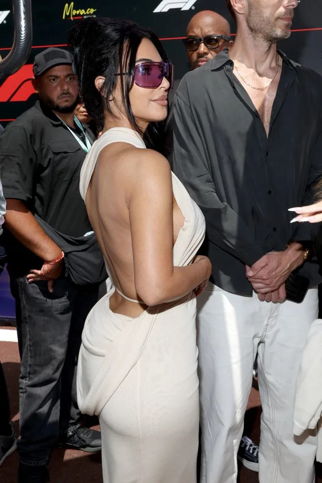 The dress was totally backless.Credit: Getty
