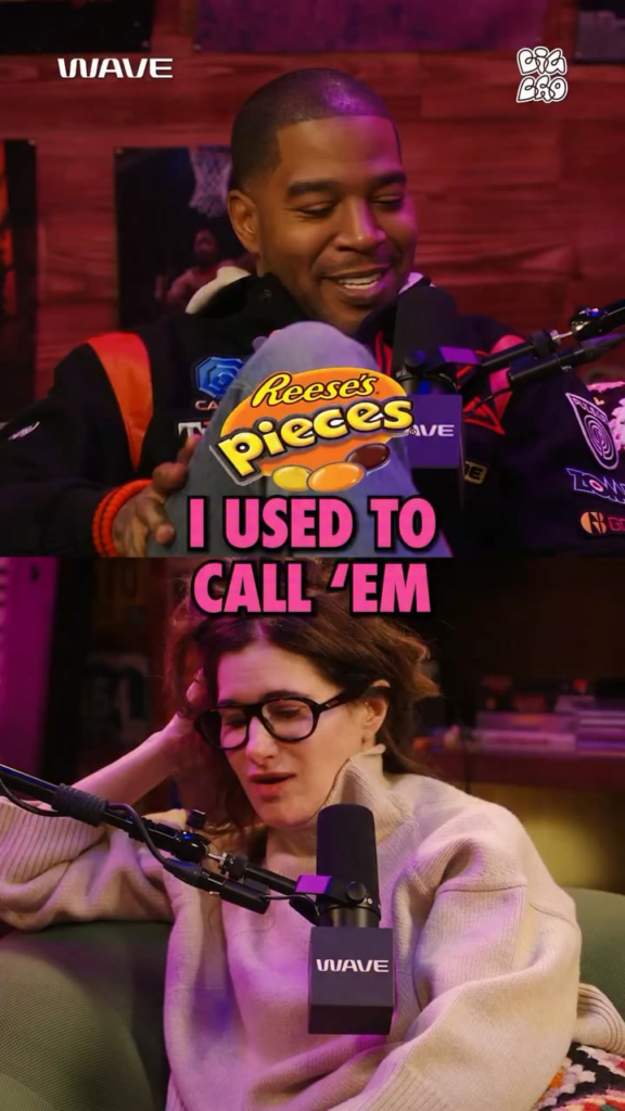 Kathryn Hahn & Kid Cudi on whether the popular candy is called Reece’s Pieces or Reese’s Piecees.