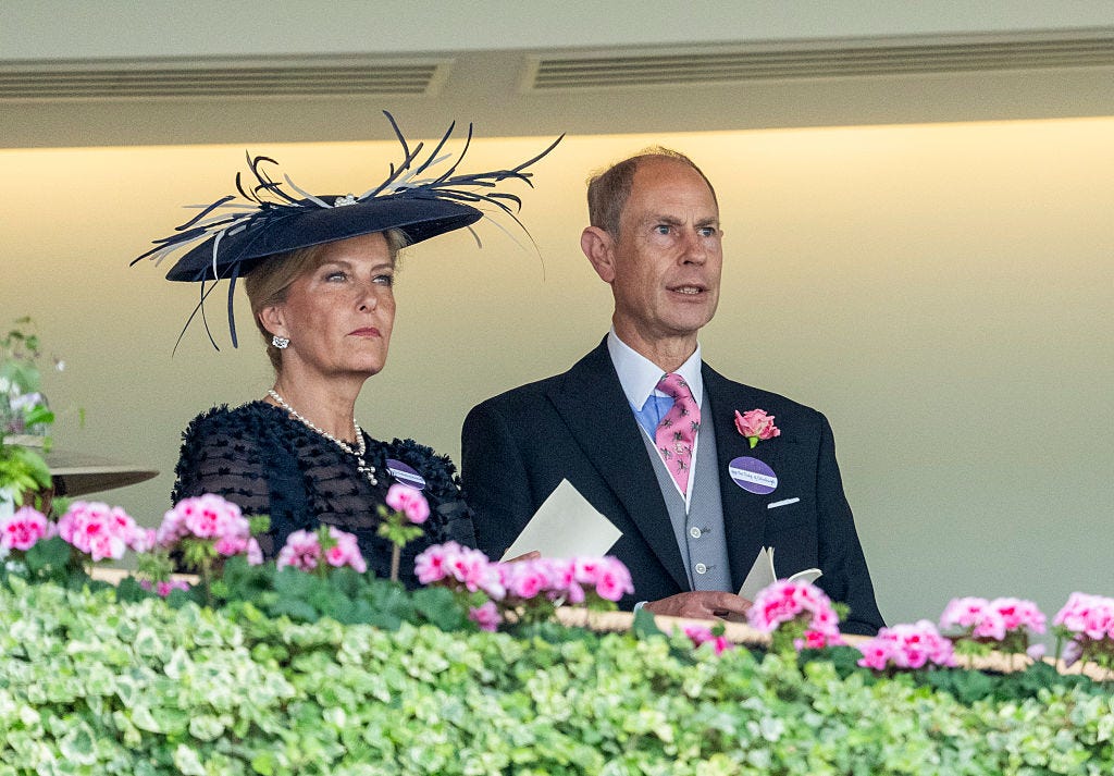 ascot, england june 18 prince edward, duke of edinburgh and sophie, duchess of edinburgh on day three of royal ascot 2026 at ascot racecourse on june 18, 2026 in ascot, england photo by mark cuthbertuk press via getty images