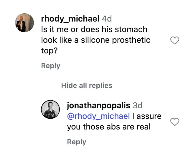 Speculations about Mark-Paul Gosselaar’s abs led the co-creator of his new show to chime in. / Becca Rhodes/Instagram