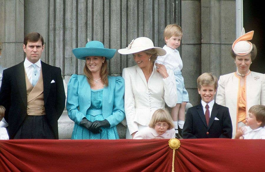 sarah ferguson princess diana trooping