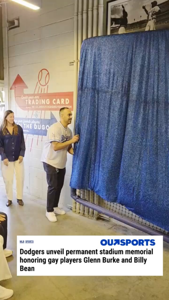 Dodgers unveil permanent stadium memorial honoring gay players Glenn Burke and Billy Bean