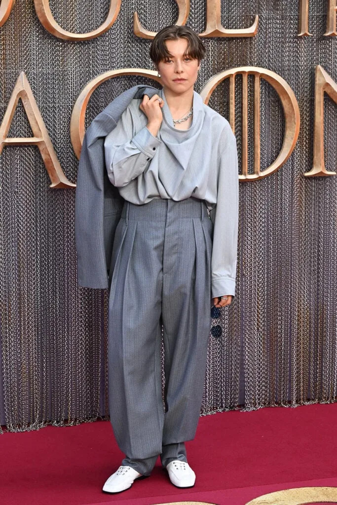 Emma D'Arcy wearing Bottega Veneta at the House of the Dragon Season 3 premiere in London