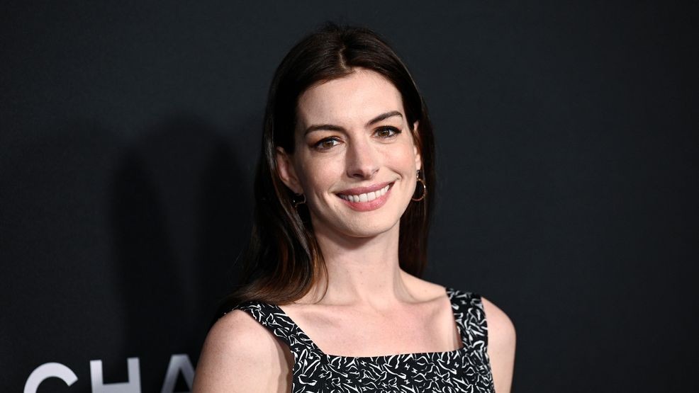 Anne Hathaway attends the MoMA Film Benefit presented by CHANEL honoring Penelope Cruz at the Museum of Modern Art on Tuesday, Dec. 14, 2021, in New York. (Photo by Evan Agostini/Invision/AP)