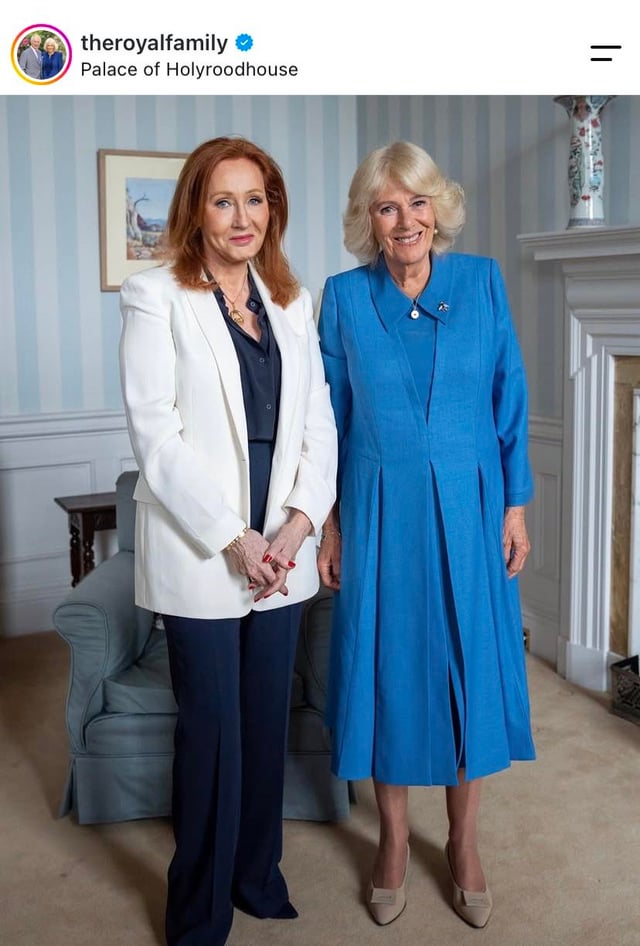 Queen Camilla met with JK Rowling