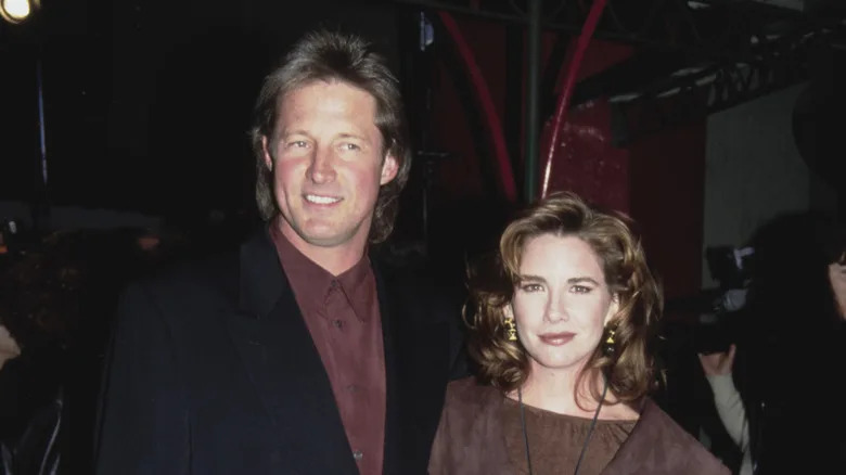 Bruce Boxleitner and Melissa Gilbert pose in 1992.