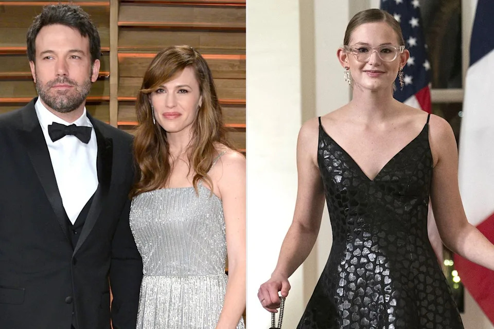 Ben Affleck and Jennifer Garner on March 2, 2014 in West Hollywood, California; Violet Affleck on Dec. 1, 2022 in Washington, DC.Credit: Alberto E. Rodriguez/WireImage; Sarah Silbiger/CNP/Bloomberg via Getty