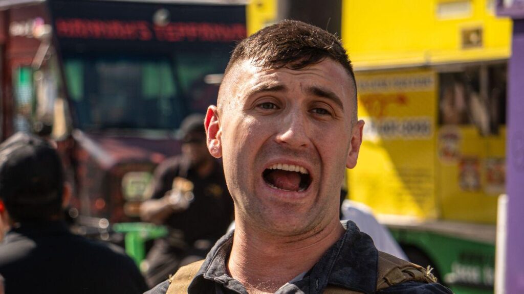Far-right agitator warned 'keep running' as he's forced to flee BET Awards