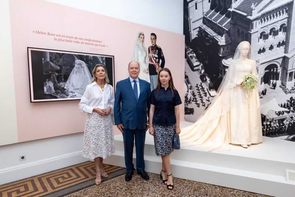 Prince Albert, Princess Caroline and Princess Alexandra visited Wedding of the Century: Monaco April 1956 exhibition