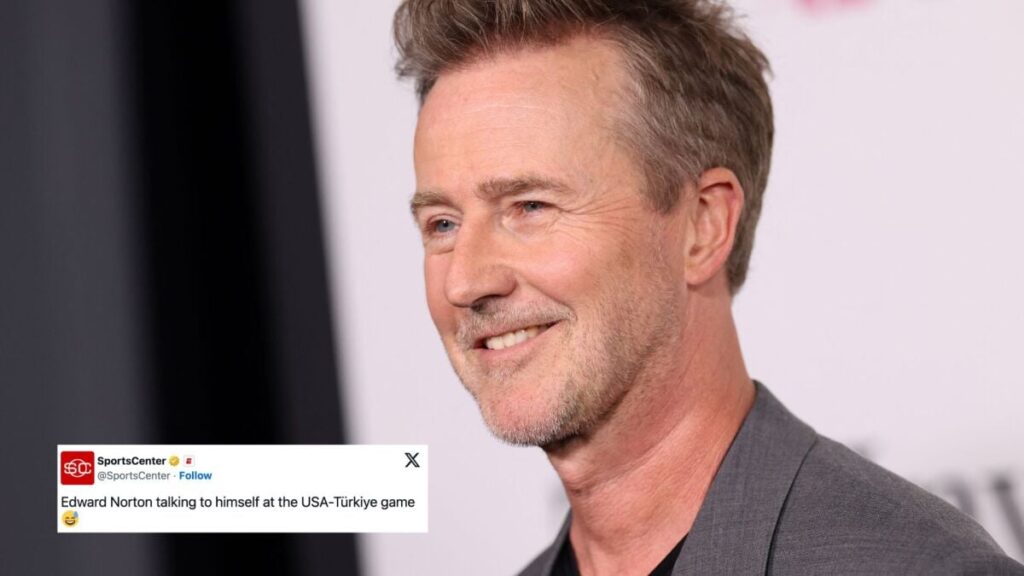 Ed Norton attended the World Cup and everyone made the same 'Fight Club' joke