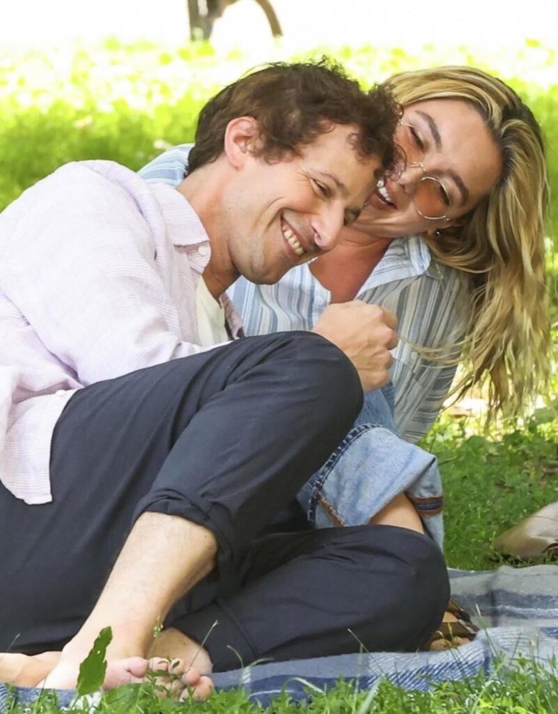 More Photos of Florence Pugh and Andy Samberg during Filming of ‘42.6 Years’ in Brooklyn