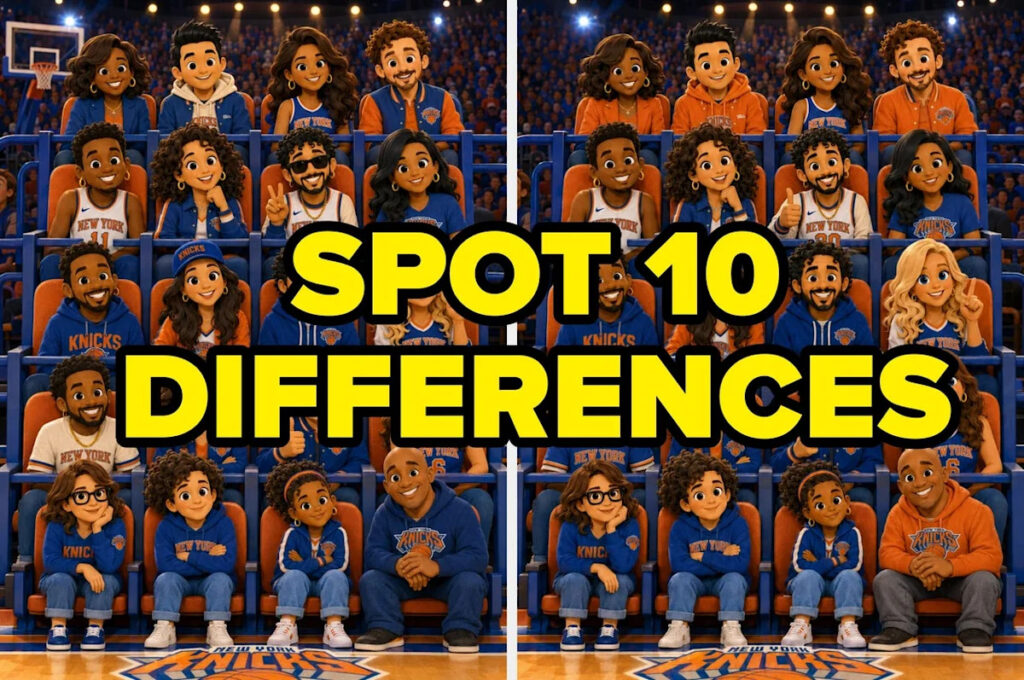 Find All 10 Differences Between These Photos Of Celebrities At The Knicks Game Associated Press